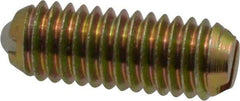 Vlier - 10-32, 0.094" Ball Diam, 0.513" Body Length, 0.025" Max Ball Reach, Threaded Ball Plunger - Steel Body, Nylon Ball, 2 Lb Initial End Force, 5 Lb Final End Force - USA Tool & Supply