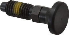 Vlier - 1/2-13, 0.31" Max Plunger Diam, 0.5 Lb Init to 1.75 Lb Final End Force, Knob Handle Plunger - Delrin Knob, 1-1/4" Body Length, 1" Length Under Head/Shoulder, 1/4" Plunger Projection - USA Tool & Supply