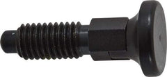 Vlier - 1/2-13, 0.31" Max Plunger Diam, 0.5 Lb Init to 1.75 Lb Final End Force, Locking Knob Handle Plunger - Delrin Knob, 1-1/4" Body Length, 1" Length Under Head/Shoulder, 1/4" Plunger Projection - USA Tool & Supply