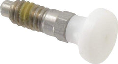 Vlier - 1/4-20, 0.16" Max Plunger Diam, 0.12 Lb Init to 0.36 Lb Final End Force, Knob Handle Plunger - Delrin Knob, 0.63" Body Length, 1/2" Length Under Head/Shoulder, 0.13" Plunger Projection - USA Tool & Supply