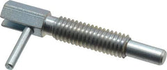 Vlier - 3/8-16, 1.18" Thread Length, 1/4" Plunger Diam, 0.75 Lb Init to 3.75 Lb Final End Force, Steel Locking L Handle Plunger - 2" Body Length, 1.31" Length Under Head, Locking Element, 0.56" Plunger Projection - USA Tool & Supply