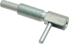 Vlier - 1/2-13, 1.1" Thread Length, 0.31" Plunger Diam, 1 Lb Init to 5 Lb Final End Force, Steel Locking L Handle Plunger - 2.11" Body Length, 1-1/4" Length Under Head, 3/4" Plunger Projection - USA Tool & Supply