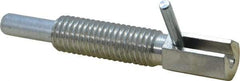 Vlier - 5/8-11, 1.82" Thread Length, 0.38" Plunger Diam, 1 Lb Init to 5 Lb Final End Force, Steel Locking L Handle Plunger - 3.05" Body Length, 2" Length Under Head, 1" Plunger Projection - USA Tool & Supply