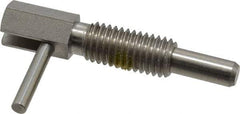 Vlier - 1/2-13, 1.1" Thread Length, 0.31" Plunger Diam, 1 Lb Init to 5 Lb Final End Force, Stainless Steel Locking L Handle Plunger - 2.11" Body Length, 1-1/4" Length Under Head, Locking Element, 3/4" Plunger Projection - USA Tool & Supply