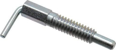 Vlier - 1/4-20, 0.8" Thread Length, 0.16" Plunger Diam, 0.5 Lb Init to 2.5 Lb Final End Force, Steel L Handle Plunger - 1-1/4" Body Length, 0.8" Length Under Head, 0.38" Plunger Projection - USA Tool & Supply