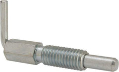 Vlier - 1/2-13, 1.1" Thread Length, 0.31" Plunger Diam, 1 Lb Init to 5 Lb Final End Force, Steel L Handle Plunger - 2.11" Body Length, 1-1/4" Length Under Head, 3/4" Plunger Projection - USA Tool & Supply