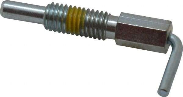 Vlier - 1/2-13, 1.1" Thread Length, 0.31" Plunger Diam, 1 Lb Init to 5 Lb Final End Force, Steel L Handle Plunger - 2.11" Body Length, 1-1/4" Length Under Head, Locking Element, 3/4" Plunger Projection - USA Tool & Supply