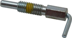 Vlier - 1/2-13, 1.1" Thread Length, 0.31" Plunger Diam, 1 Lb Init to 5 Lb Final End Force, Steel L Handle Plunger - 2.11" Body Length, 1-1/4" Length Under Head, Locking Element, 3/4" Plunger Projection - USA Tool & Supply