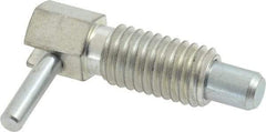 Vlier - 1/2-13, 0.85" Thread Length, 0.31" Plunger Diam, 0.5 Lb Init to 2 Lb Final End Force, Steel Locking L Handle Plunger - 1-1/2" Body Length, 1" Length Under Head, 0.4" Plunger Projection - USA Tool & Supply