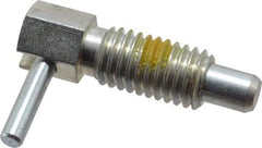 Vlier - 1/2-13, 0.85" Thread Length, 0.31" Plunger Diam, 0.5 Lb Init to 2 Lb Final End Force, Steel Locking L Handle Plunger - 1-1/2" Body Length, 1" Length Under Head, Locking Element, 0.4" Plunger Projection - USA Tool & Supply