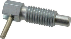 Vlier - 5/8-11, 1.07" Thread Length, 0.38" Plunger Diam, 0.75 Lb Init to 2.5 Lb Final End Force, Steel Locking L Handle Plunger - 1.88" Body Length, 1-1/4" Length Under Head, 1/2" Plunger Projection - USA Tool & Supply