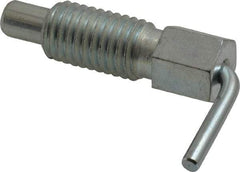 Vlier - 5/8-11, 1.07" Thread Length, 0.38" Plunger Diam, 0.75 Lb Init to 2.5 Lb Final End Force, Steel L Handle Plunger - 1.88" Body Length, 1-1/4" Length Under Head, 1/2" Plunger Projection - USA Tool & Supply