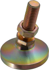 Vlier - 5/8-11 Bolt Thread, Studded Pivotal Stud Mount Leveling Pad & Mount - 6,000 Max Lb Capacity, 2-1/2" Base Diam - USA Tool & Supply