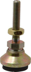 Vlier - 10-32 Bolt Thread, Studded Pivotal Stud Mount Leveling Pad & Mount - 525 Max Lb Capacity, 3/4" Base Diam - USA Tool & Supply