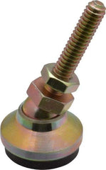 Vlier - 1/4-20 Bolt Thread, Studded Pivotal Stud Mount Leveling Pad & Mount - 800 Max Lb Capacity, 1" Base Diam - USA Tool & Supply
