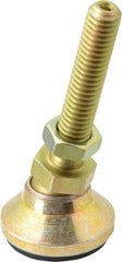 Vlier - 3/8-16 Bolt Thread, Studded Pivotal Stud Mount Leveling Pad & Mount - 2,800 Max Lb Capacity, 1-1/4" Base Diam - USA Tool & Supply