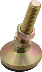 Vlier - 1/2-13 Bolt Thread, Studded Pivotal Stud Mount Leveling Pad & Mount - 3,750 Max Lb Capacity, 1-7/8" Base Diam - USA Tool & Supply