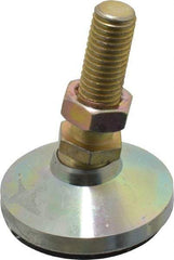 Vlier - 5/8-11 Bolt Thread, Studded Pivotal Stud Mount Leveling Pad & Mount - 4,500 Max Lb Capacity, 2-1/2" Base Diam - USA Tool & Supply