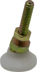 Vlier - 1/4-20 Bolt Thread, Studded Pivotal Stud Mount Leveling Pad & Mount - 200 Max Lb Capacity, 1" Base Diam - USA Tool & Supply