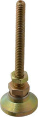 Vlier - 1/4-20 Bolt Thread, Studded Pivotal Stud Mount Leveling Pad & Mount - 1,100 Max Lb Capacity, 1" Base Diam - USA Tool & Supply