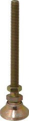 Vlier - 3/8-16 Bolt Thread, Studded Pivotal Stud Mount Leveling Pad & Mount - 3,750 Max Lb Capacity, 1-1/4" Base Diam - USA Tool & Supply