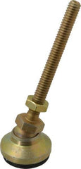 Vlier - 1/4-20 Bolt Thread, Studded Pivotal Stud Mount Leveling Pad & Mount - 800 Max Lb Capacity, 1" Base Diam - USA Tool & Supply