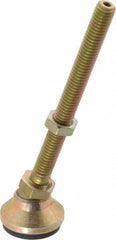 Vlier - 3/8-16 Bolt Thread, Studded Pivotal Stud Mount Leveling Pad & Mount - 2,800 Max Lb Capacity, 1-1/4" Base Diam - USA Tool & Supply