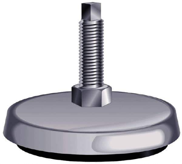 Barrymount - Stud Mount Leveling Pad & Mount - 100 Max Lb Capacity, 2" Base Diam - USA Tool & Supply