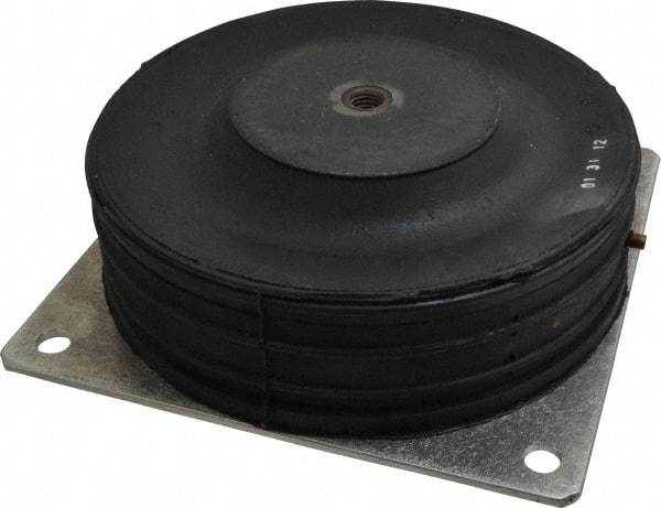 Barrymount - 5/8-11 Bolt Thread, 10" Wide Stud Mount Leveling Pad & Mount - 2,400 Max Lb Capacity, 9.66" Base Diam - USA Tool & Supply