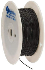 Alpha Wire - 24 AWG, 1 Strand, 305 m OAL, Tinned Copper Hook Up Wire - Black PVC Jacket, 0.052" Diam - USA Tool & Supply