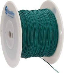 Alpha Wire - 22 AWG, 7 Strand, 305 m OAL, Tinned Copper Hook Up Wire - Green PVC Jacket, 0.062" Diam - USA Tool & Supply