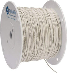 Alpha Wire - 18 AWG, 16 Strand, 305 m OAL, Tinned Copper Hook Up Wire - White PVC Jacket, 0.079" Diam - USA Tool & Supply