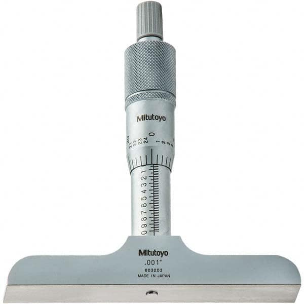 Mitutoyo - Mechanical Depth Micrometers Minimum Measurement (Inch): 0 Minimum Measurement (Decimal Inch): 0 - USA Tool & Supply
