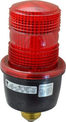 Federal Signal Corp - 120 VAC, 4X NEMA Rated, Strobe Tube, Red, Low Profile Mini Strobe Light - 65 to 95 Flashes per min, 3-1/8 Inch Diameter, 6.1 Inch High, IP66 Ingress Rating, Screw Mount - USA Tool & Supply