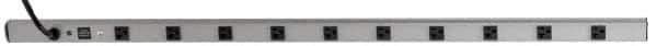 Wiremold - 10 Outlets, 120 Volts, 20 Amps, 6' Cord, Power Outlet Strip - Rack Mount, L5-20P NEMA Configuration, cULus, UL Listed File 1449 - USA Tool & Supply