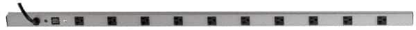 Wiremold - 10 Outlets, 120 Volts, 20 Amps, 15' Cord, Power Outlet Strip - Rack Mount, L5-20P NEMA Configuration, cULus, UL Listed File 1449 - USA Tool & Supply
