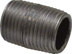 Value Collection - Schedule 40, 1/2" Diam x 1-1/8" Long Steel Black Pipe Nipple - Threaded - USA Tool & Supply