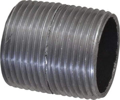 Value Collection - Schedule 40, 1" Diam x 1-1/2" Long Steel Black Pipe Nipple - Threaded - USA Tool & Supply