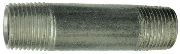 B&K Mueller - Schedule 40, 1-1/4 x 48" Galvanized Pipe Nipple - Threaded Steel - USA Tool & Supply