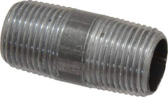 Value Collection - Schedule 40, 3/8" Diam x 1-1/2" Long Steel Black Pipe Nipple - Threaded - USA Tool & Supply