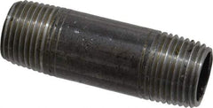 Value Collection - Schedule 40, 3/8" Diam x 2" Long Steel Black Pipe Nipple - Threaded - USA Tool & Supply