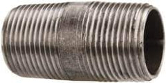 Value Collection - Schedule 40, 3/4" Diam x 2" Long Steel Black Pipe Nipple - Threaded - USA Tool & Supply