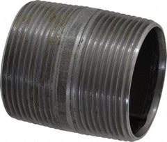 Value Collection - Schedule 40, 1-1/2" Diam x 2" Long Steel Black Pipe Nipple - Threaded - USA Tool & Supply