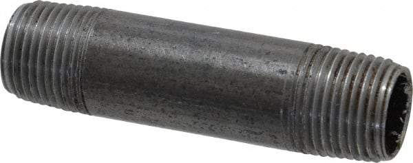 Value Collection - Schedule 40, 3/8" Diam x 2-1/2" Long Steel Black Pipe Nipple - Threaded - USA Tool & Supply