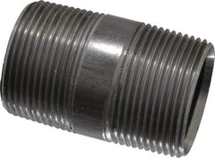 Value Collection - Schedule 40, 1-1/4" Diam x 2-1/2" Long Steel Black Pipe Nipple - Threaded - USA Tool & Supply