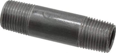 Value Collection - Schedule 40, 1/2" Diam x 3" Long Steel Black Pipe Nipple - Threaded - USA Tool & Supply