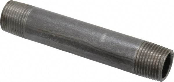 Value Collection - Schedule 40, 3/8" Diam x 3-1/2" Long Steel Black Pipe Nipple - Threaded - USA Tool & Supply