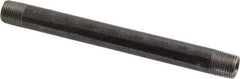 Value Collection - Schedule 40, 1/8" Diam x 4" Long Steel Black Pipe Nipple - Threaded - USA Tool & Supply