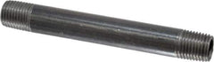 Value Collection - Schedule 40, 1/4" Diam x 4" Long Steel Black Pipe Nipple - Threaded - USA Tool & Supply