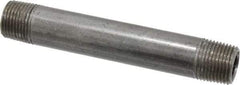 Value Collection - Schedule 40, 3/8" Diam x 4" Long Steel Black Pipe Nipple - Threaded - USA Tool & Supply